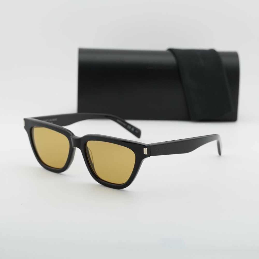 Saint Laurent SL462SULPICE 009 Cat Eye Sunglasses - Black/Yellow - Picture 8 of 12